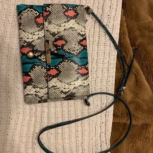 snakeskin crossbody purse